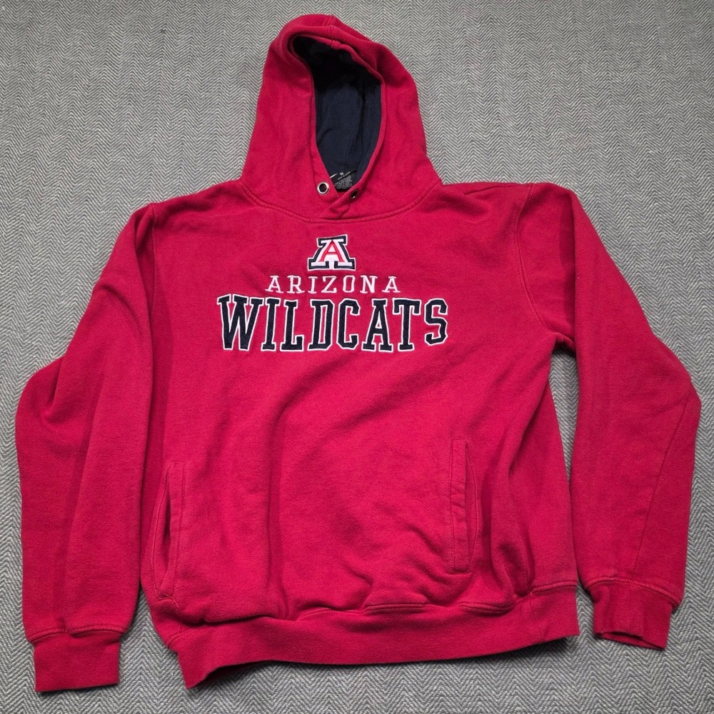 Colosseum Arizona Wildcats Hoodie Mens Medium Red Embroidered NCAA‎ Sweatshirt
